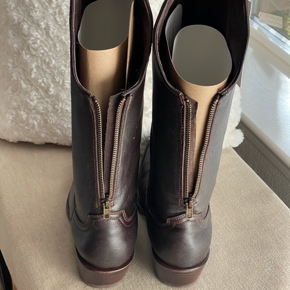 Woman’s Gorgeous Genuine Leather/Leather Soul Zip Back Cowboy/Western Boots NWT - Picture 7 of 16